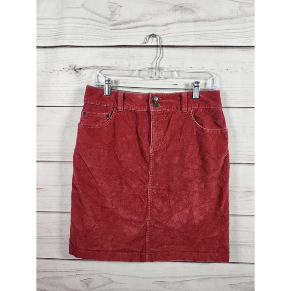 Sonoma Dresses & Skirts - Sonoma Women's‎ Red Cotton Solid Five Pockets Jeans Pencil Skirts Size 4